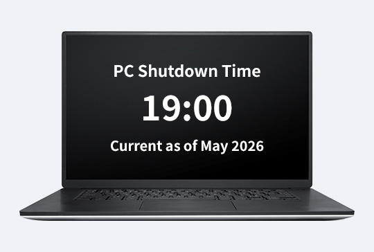 PC Shutdown Time 19:00 Current as of May 2026