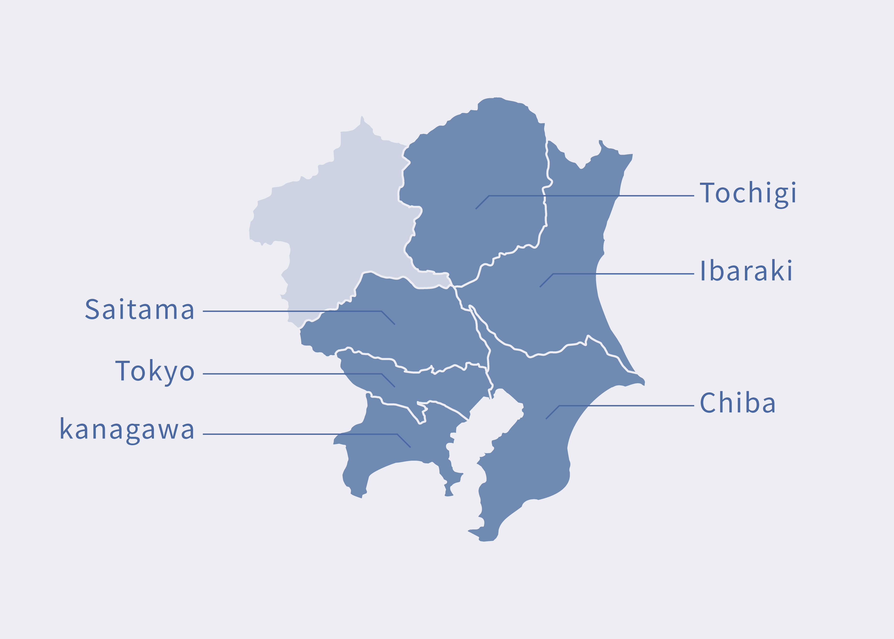 Map of Office Locations in the Kanto Region